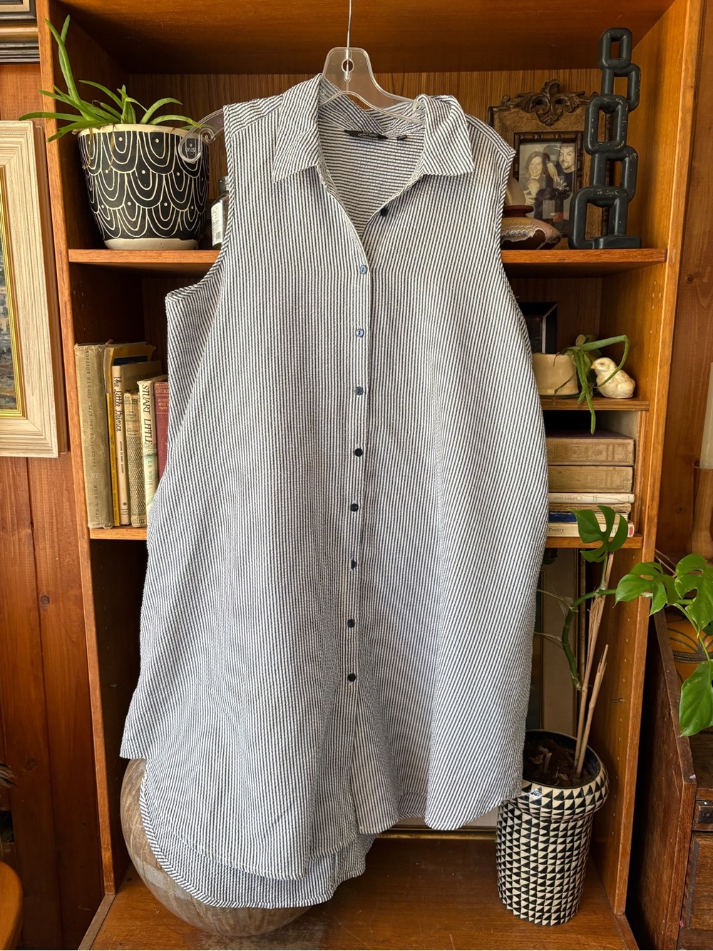 👉3/$25 Seer Sucker Shirt Dress XL